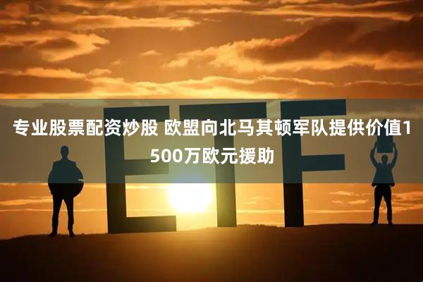 专业股票配资炒股 欧盟向北马其顿军队提供价值1500万欧元援助